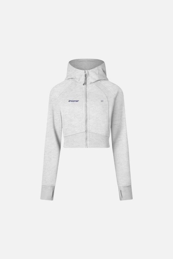 "DREAMER" CROPPED ZIP-UP