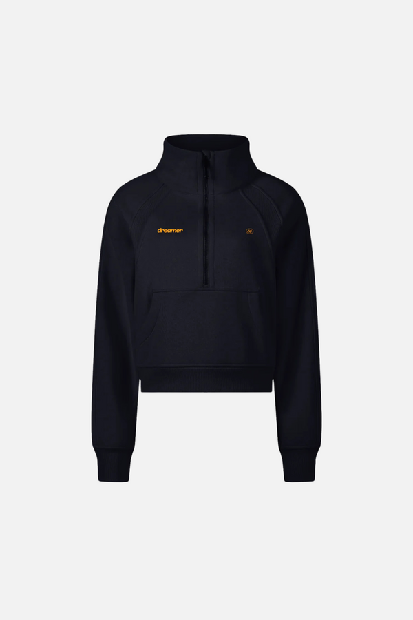 "DREAMER" CROPPED HALF-ZIP