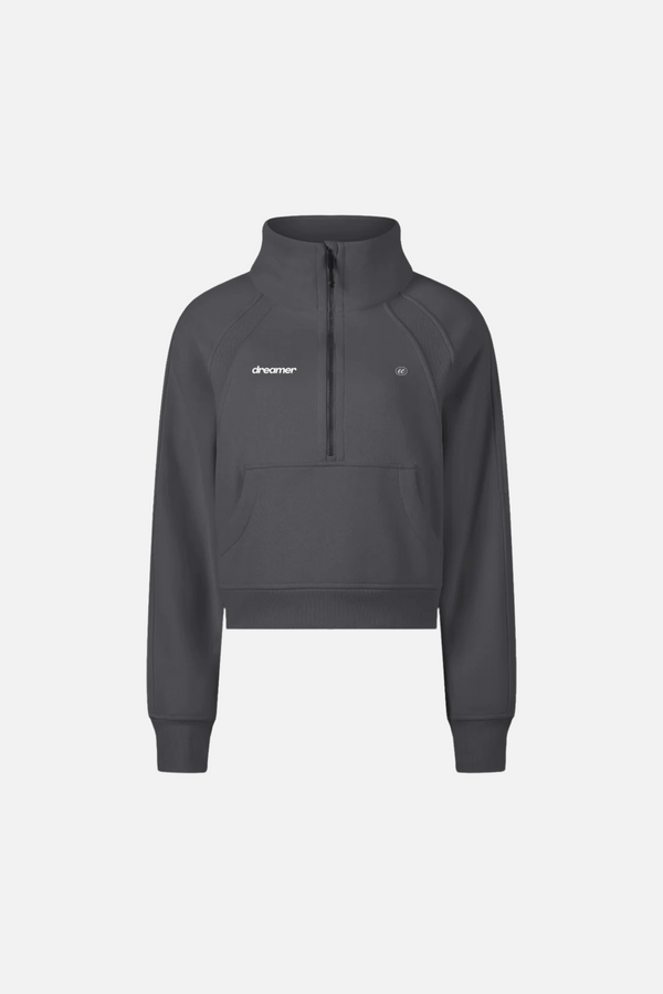 "DREAMER" CROPPED HALF-ZIP